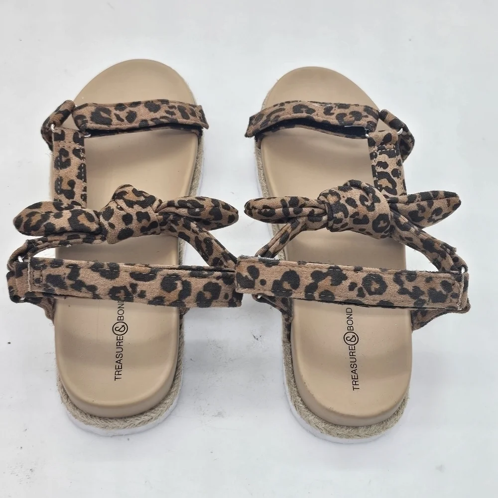 Treasure & Bond Eliza Sandals Tan Leopard Size 5 - Picture 6 of 13